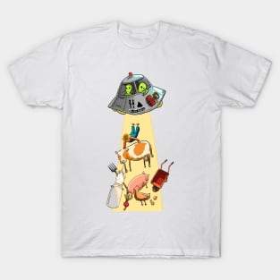 Alien : UFO and Tractor Beam T-Shirt